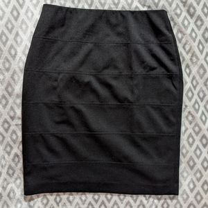 Black Pintucked Skirt Classy Pencil Alfani Brand Size Medium.